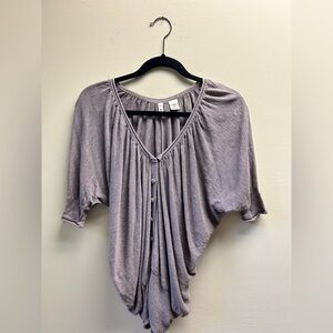 Moth Anthropologie Mocha Button-Up Top